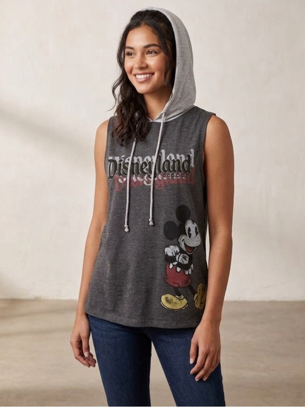 DISNEY‎ PARKS NWOT Sleeveless Disneyland Hooded Tank Top